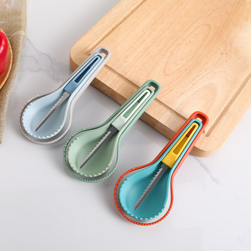 Fruit Digger Foldable Three-Piece Melon and Fruit Separator Pumpkin Carver to Take the Meat Platter Tool Fruit Digger