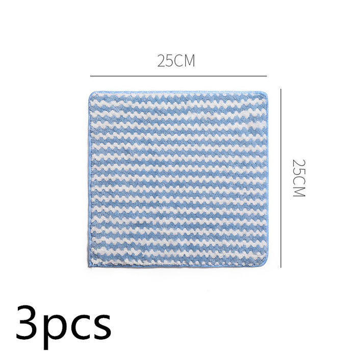 Kitchen Cleaning Rag Coral Fleece Dish Washing Cloth Super Absorbent Scouring Pad Dry and Wet Kitchen Cleaning Towels Lazy Cleaning Supplies