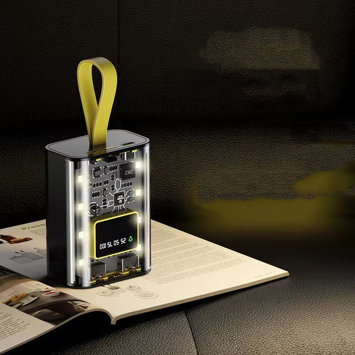Intelligent Digital Display Transparent Model Rechargeable Battery with Its Own Line