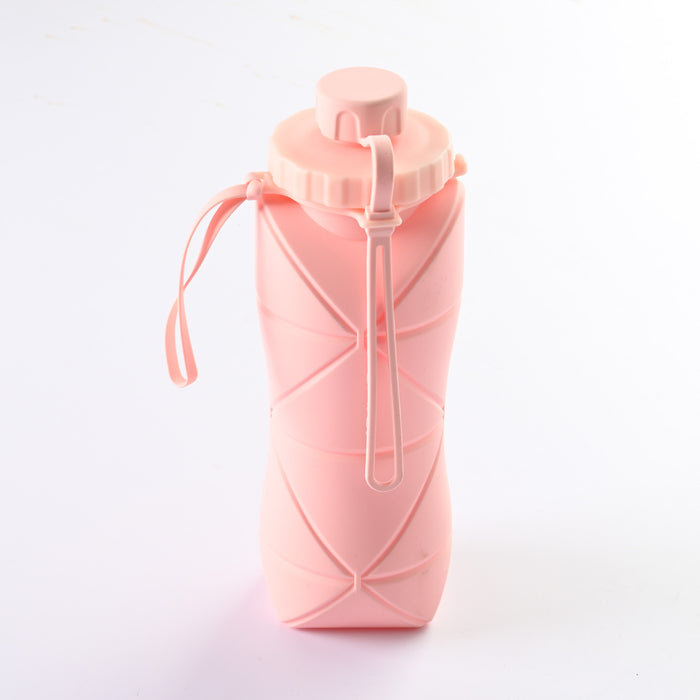 600Ml Folding Silicone Water Bottle Sports Water Bottle Outdoor Travel Portable Water Cup Running Riding Camping Hiking Kettle