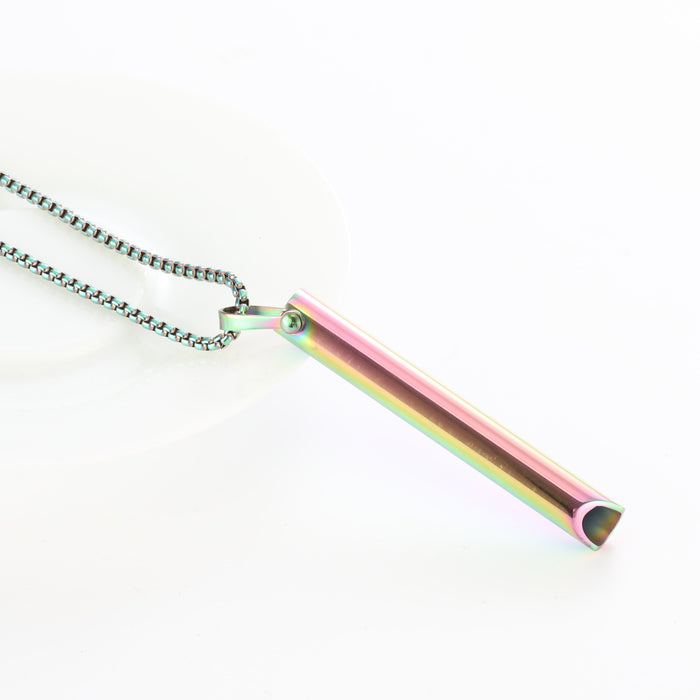Adjustable Breathing Necklace and Breathing Ring Relieve Pressure Ornament Stainless Steel Decompression Jewelry