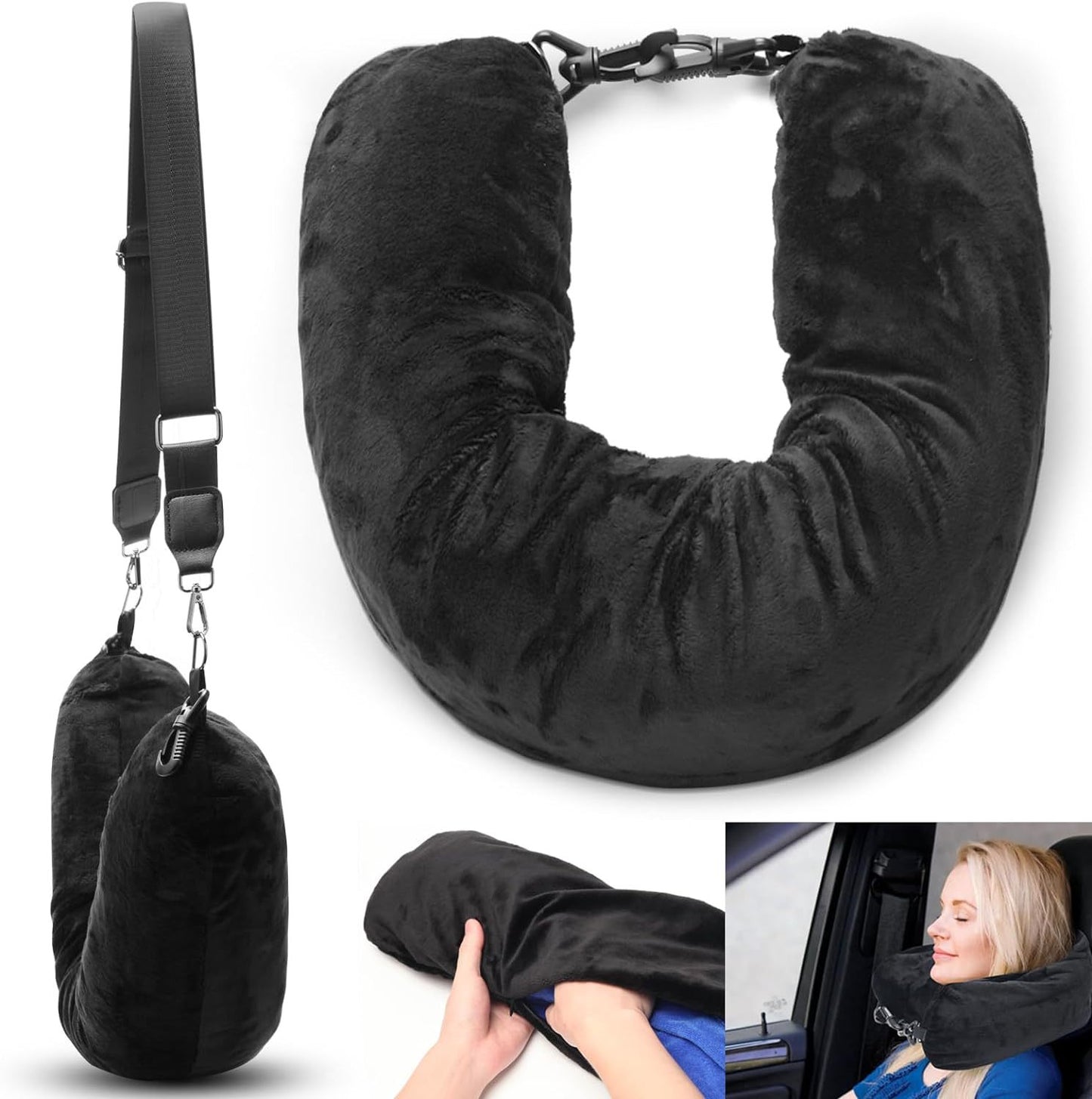 Refillable Travel Neck Pillowcase Buggy Bag