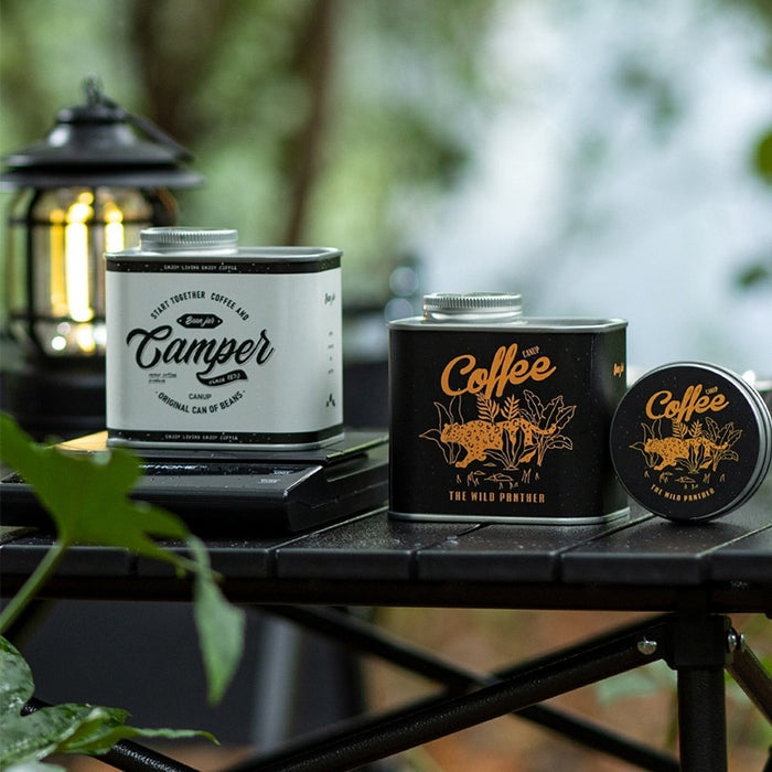 Coffee Bean Sealed Cans Outdoor Camping Tinplate Box Food Grade Packaging Storage Fresh-Keeping Breathing Iron Cans