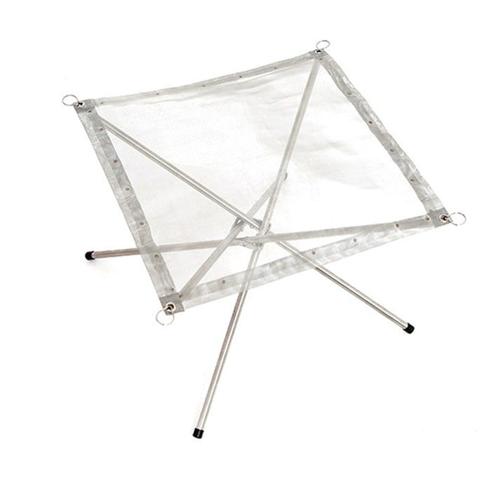 42X42X32Cm Portable Fire Pit Outdoor Camping Small Size Collapsing Steel Mesh Fireplace Foldable Camping Backyard Beach Wood Burning Barbecue