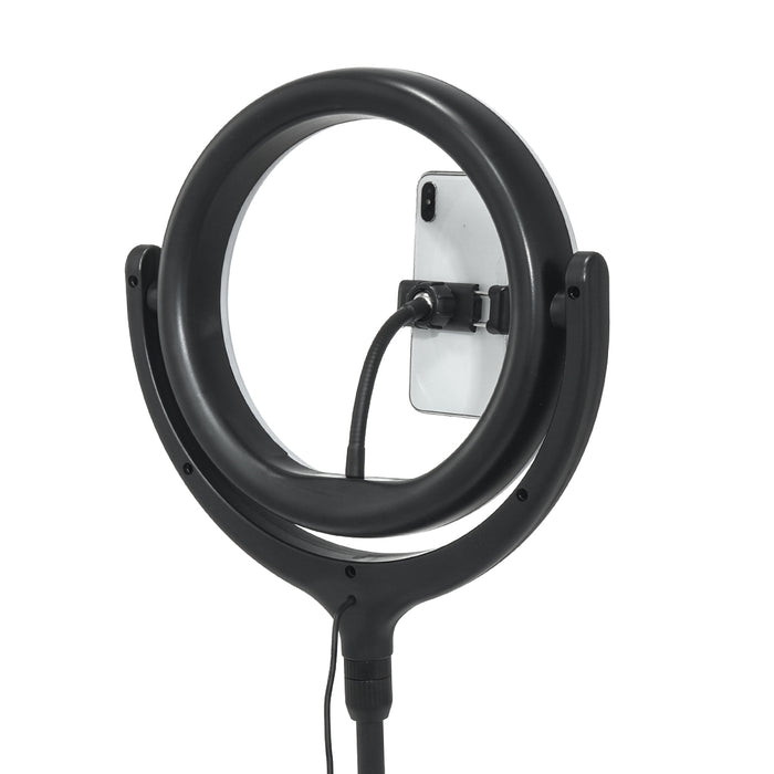 12" Dimmable Desktop Selfie LED Ring Light Stand Phone Holder Makeup Live Vedio