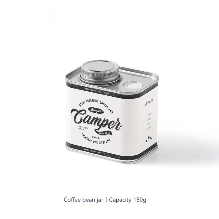 Coffee Bean Sealed Cans Outdoor Camping Tinplate Box Food Grade Packaging Storage Fresh-Keeping Breathing Iron Cans