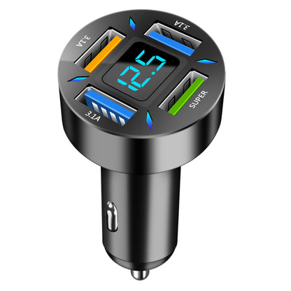 Quick Universal Transfer Plug Multi-Function Car Charger USB4 Port