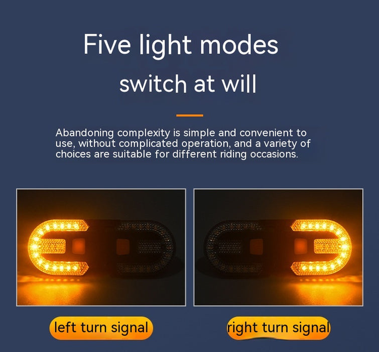 Bicycle USB Charging Wireless Remote Control Steering Taillight Detachable Night Riding Warning Cycling Fixture