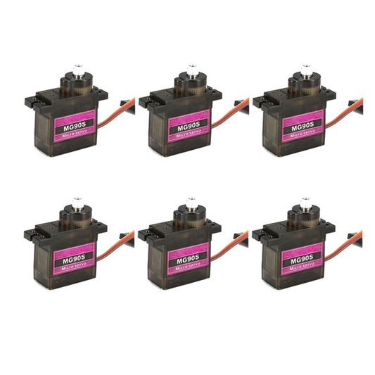 6PCS MG90S RC Micro Servo 13.4G for ZOHD Volantex Airplane RC Helicopter Car Boat Model