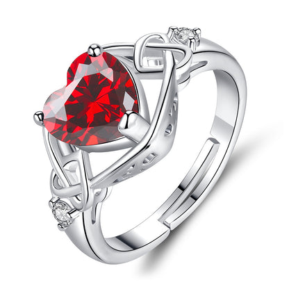 Heart-Shaped Ruby Jewelry Suit