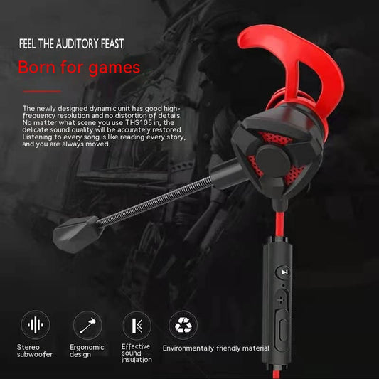 E-Sports with Microphone Plug-In Game Earphone In-Ear