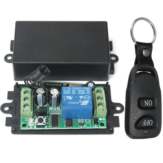 ® 433Mhz DC 12V 10A Relay 1CH Channel Wireless RF Remote Control Switch Transmitter with Receiver