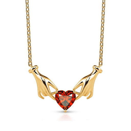 Fashion Red Gemstone Ladies Necklace Pendant