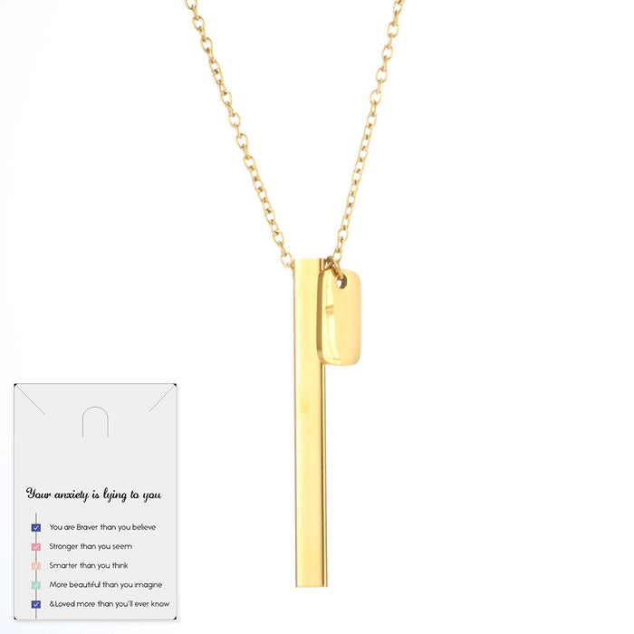 Square Tube Breathing Whistle Yoga Meditation Necklace