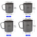 Pure Titanium Outdoor Coffee Cup with Lid Lightweight and Easy to Store Camping Tableware