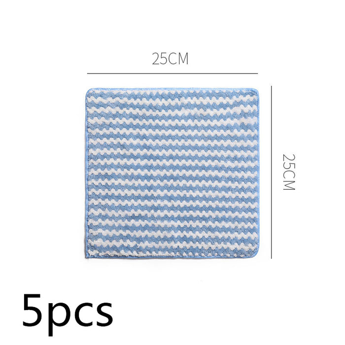 Kitchen Cleaning Rag Coral Fleece Dish Washing Cloth Super Absorbent Scouring Pad Dry and Wet Kitchen Cleaning Towels Lazy Cleaning Supplies