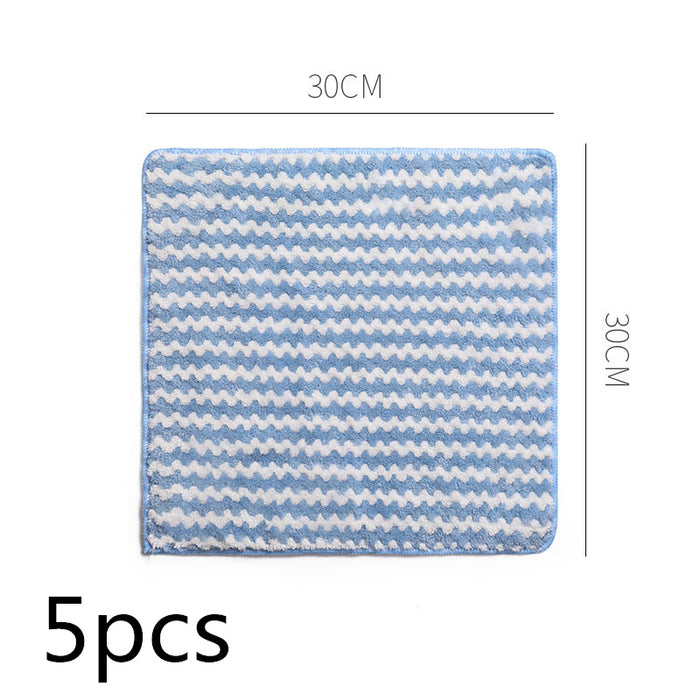 Kitchen Cleaning Rag Coral Fleece Dish Washing Cloth Super Absorbent Scouring Pad Dry and Wet Kitchen Cleaning Towels Lazy Cleaning Supplies