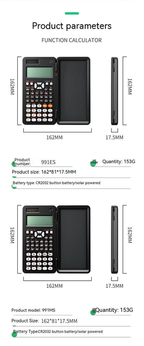 2 in 1 Foldable Scientific Calculators Handwriting Tablet Learning Function Calculator Foldable Desk Scientific Calculators