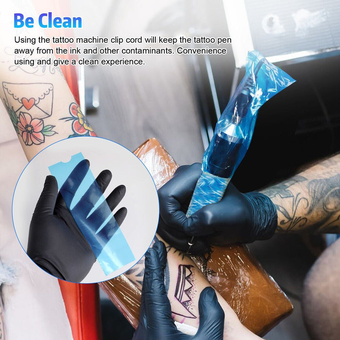 Tattoo Pen Covers 200PCS Machine Pen Sleeves Plastic Bag Covers for Machine Pen