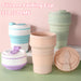 Kitchen Gadgets Folding Cup Collapsible Mug with Cover Coffee Travel Outdoors Portable Water Drinking Tea Cups