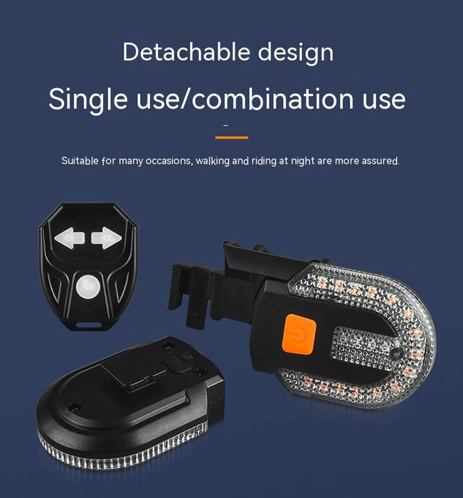 Bicycle USB Charging Wireless Remote Control Steering Taillight Detachable Night Riding Warning Cycling Fixture