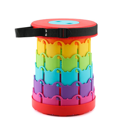 Children'S Rainbow Folding Stool Portable Retractable Chair