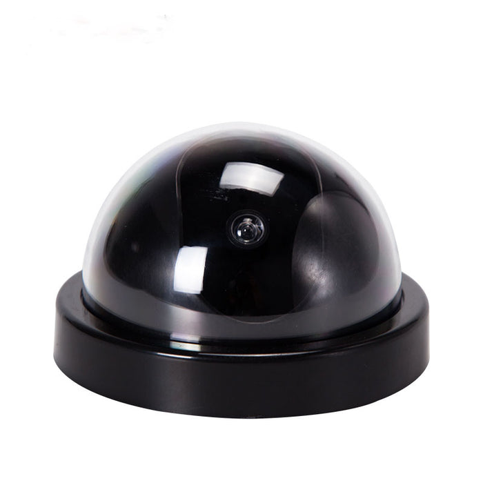 Black Plastic Smart Indoor Outdoor Dummy Home Dome Fake CCTV Security Camera with Flashing Red LED Light