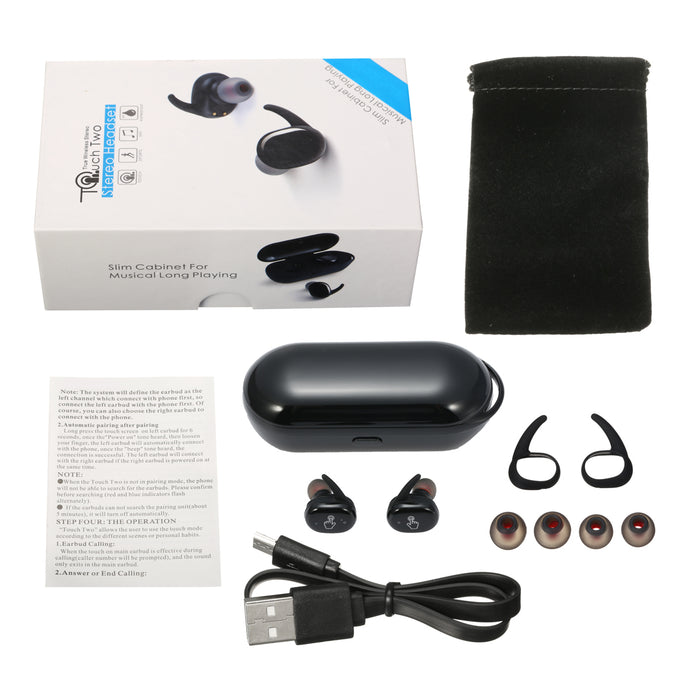 ELEGIANT TWS Bluetooth Headset BT4.0 Wireless Headphone Long Life Powerful Bass Low Latency Earphone with Mic