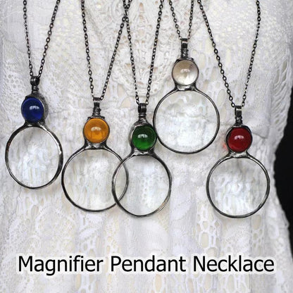 New Mother'S Day Magnifying Glass Pendant Necklace