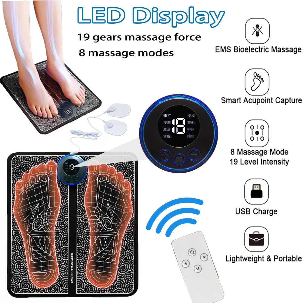 Rechargeable Portable Foot Intelligent Massage Pad