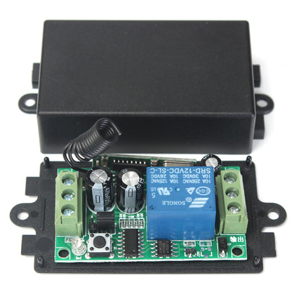 ® 433Mhz DC 12V 10A Relay 1CH Channel Wireless RF Remote Control Switch Transmitter with Receiver