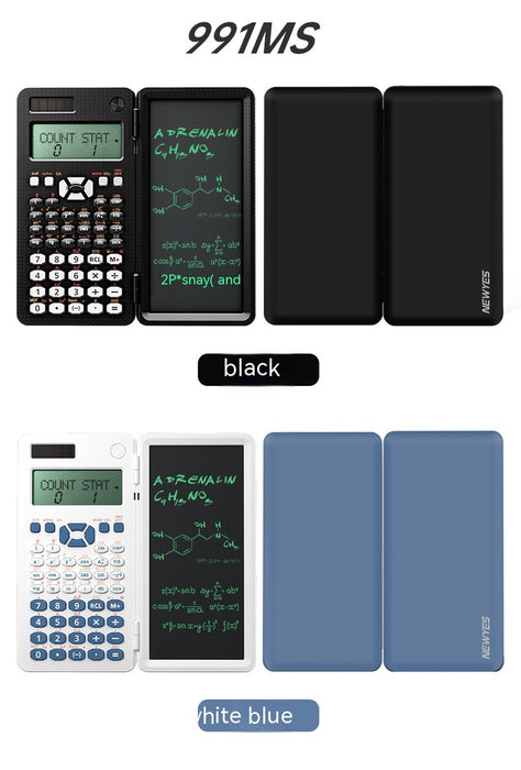 2 in 1 Foldable Scientific Calculators Handwriting Tablet Learning Function Calculator Foldable Desk Scientific Calculators
