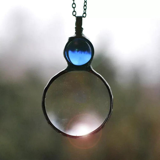 New Mother'S Day Magnifying Glass Pendant Necklace