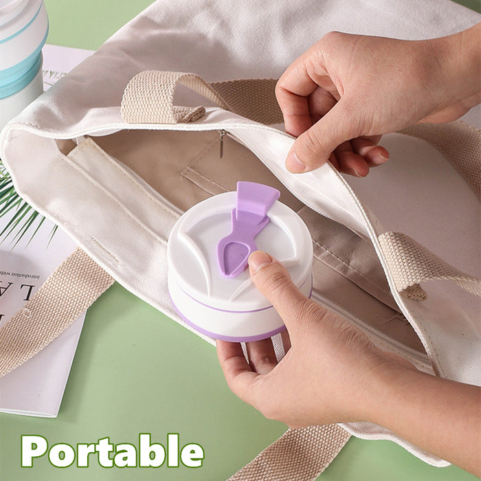 Kitchen Gadgets Folding Cup Collapsible Mug with Cover Coffee Travel Outdoors Portable Water Drinking Tea Cups