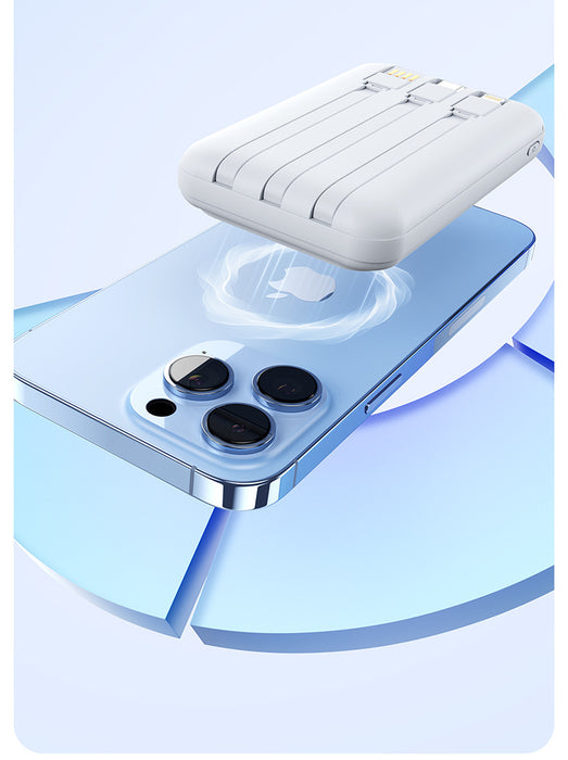 Magnetic Wireless Charger Power Bank with Cable Super Fast Charge Mobile Power 10000 MA