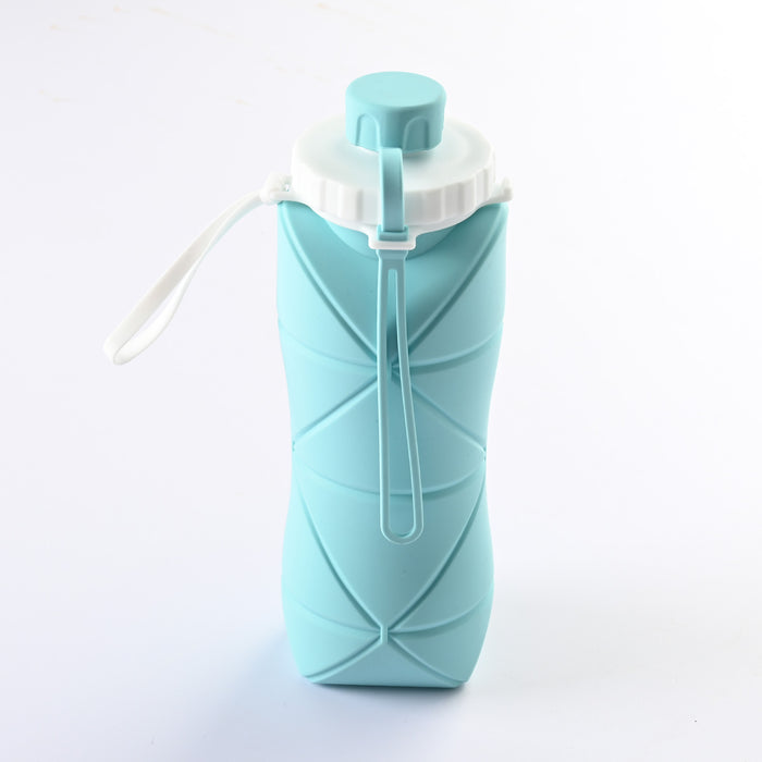600Ml Folding Silicone Water Bottle Sports Water Bottle Outdoor Travel Portable Water Cup Running Riding Camping Hiking Kettle