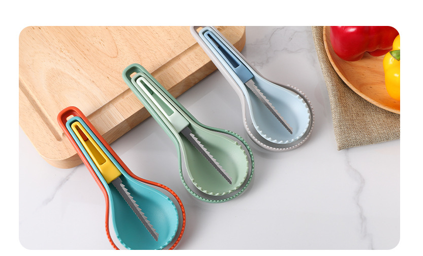 Fruit Digger Foldable Three-Piece Melon and Fruit Separator Pumpkin Carver to Take the Meat Platter Tool Fruit Digger
