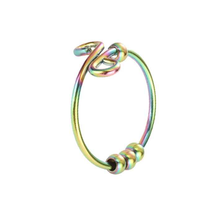 Adjustable Breathing Necklace and Breathing Ring Relieve Pressure Ornament Stainless Steel Decompression Jewelry