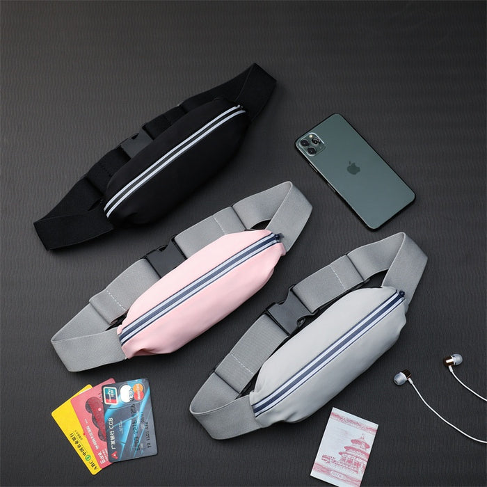 Men'S and Women'S Outdoor Sports Waist Bag Gym Bag Waterproof Storage Bag Sports Bag Invisible Ultra-Thin Mini Small Waist Bag