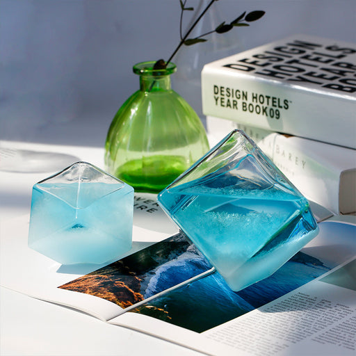 Desktop Droplet Storm Glass Bottle Weather Forecast Predictor Monitor Barometer for Home Decor Water Cubes