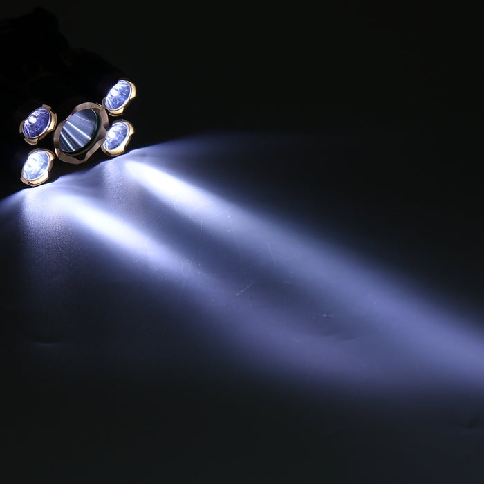 5 Leds Ultra Bright 90° Rotatable LED Headlight Long Shoot Head Lamp for Hunting Fishing Camping Worker