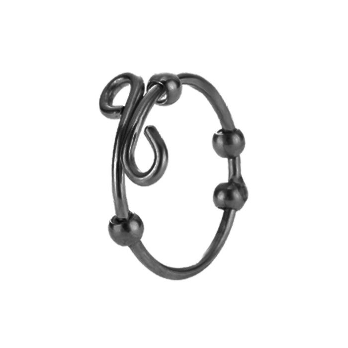Adjustable Breathing Necklace and Breathing Ring Relieve Pressure Ornament Stainless Steel Decompression Jewelry