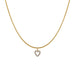 Temperamental All-Match Sweater Chain Jewelry Zircon Peach Heart Pendant Necklace