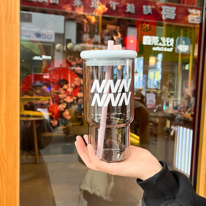 Electroplating Large Capacity Borosilicate Car Glass Cup