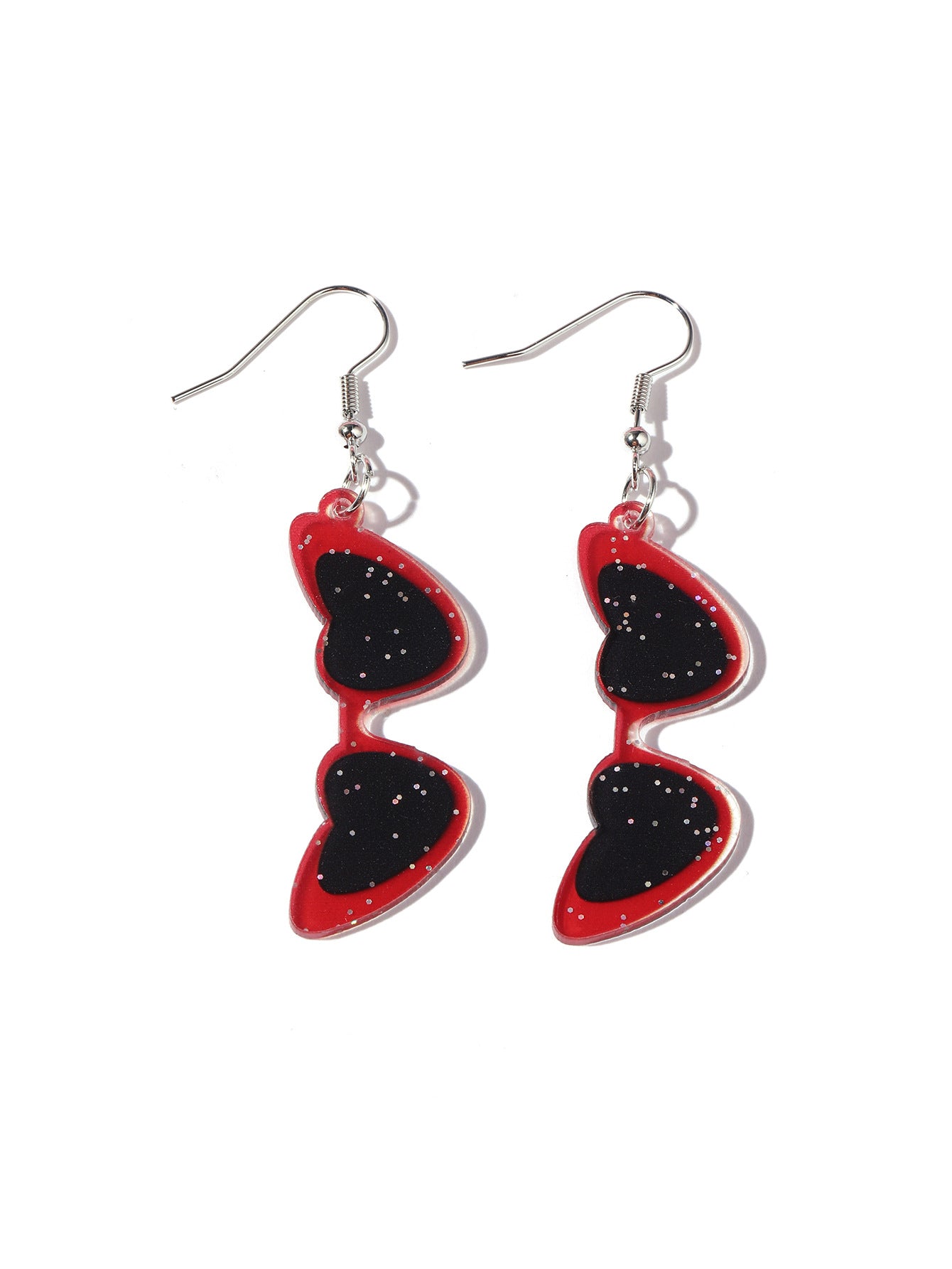 Creative Cute Transparent Acrylic Love Heart Earrings