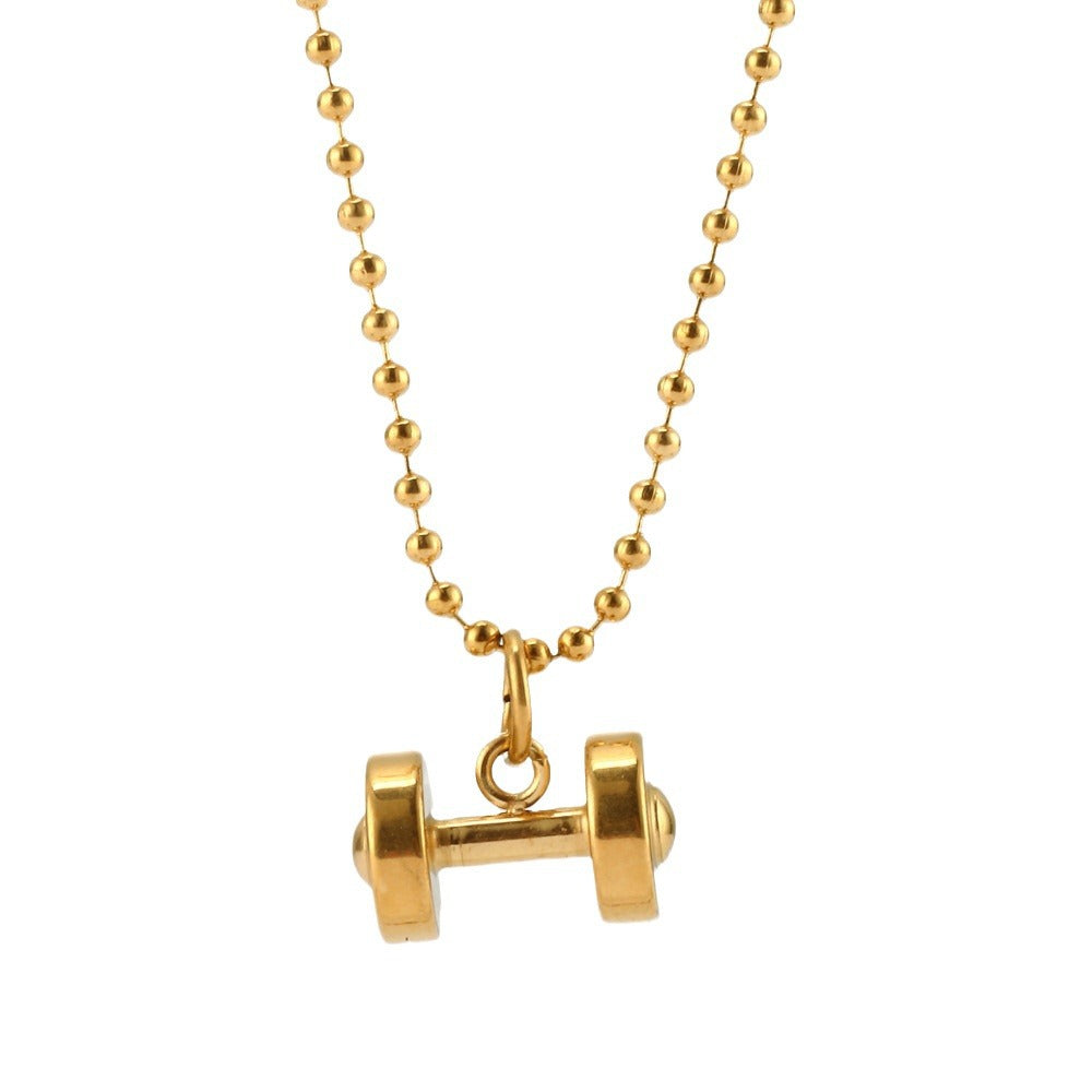 Single Piece Dumbbell Necklace Key Body Pendant Fashion