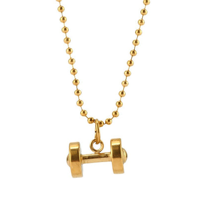 Single Piece Dumbbell Necklace Key Body Pendant Fashion