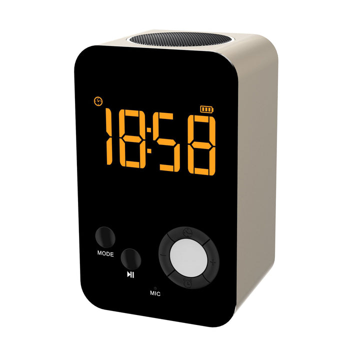 Bluetooth Speaker LED Alarm Clock Mirror Wireless Subwoofer Acoustics for Home