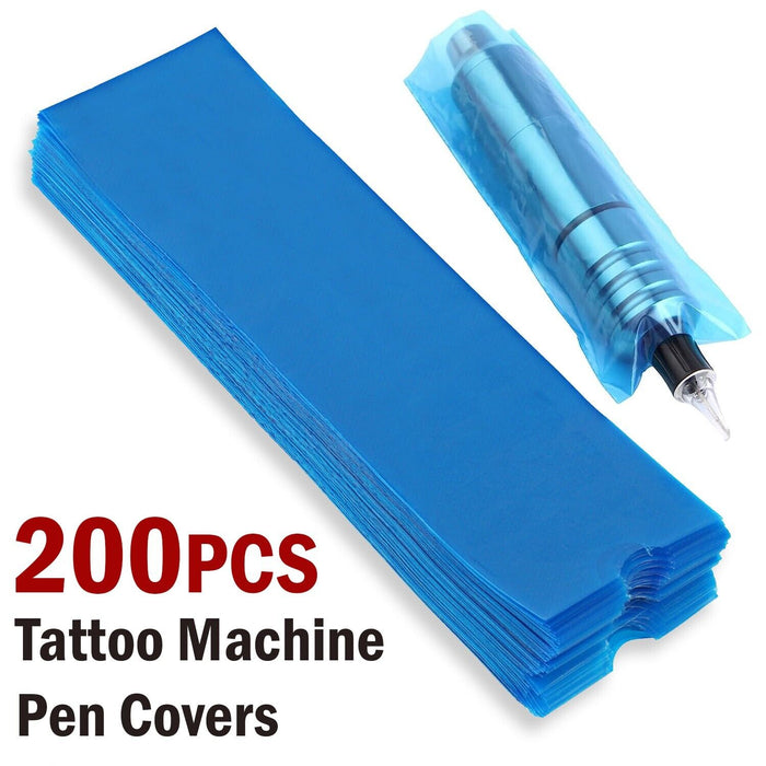 Tattoo Pen Covers 200PCS Machine Pen Sleeves Plastic Bag Covers for Machine Pen