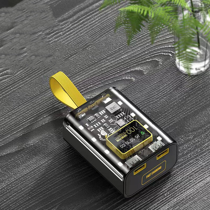Intelligent Digital Display Transparent Model Rechargeable Battery with Its Own Line